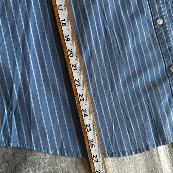 A NEW DAY MEN’S BLUE STRIPE LONG SLEEVE SHIRT SZ LARGE - Picture 7 of 10